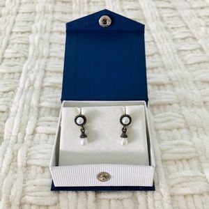 James Avery sterling silver & pearl drop earrings